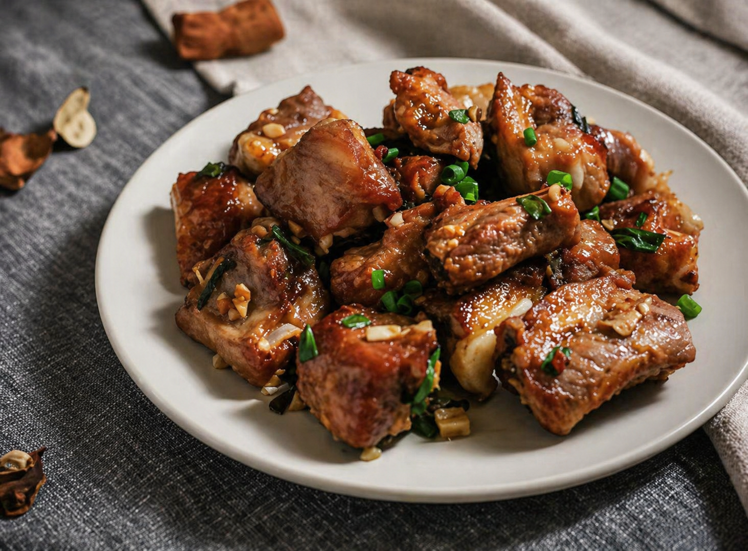 Juicy Garlic Pork Ribs